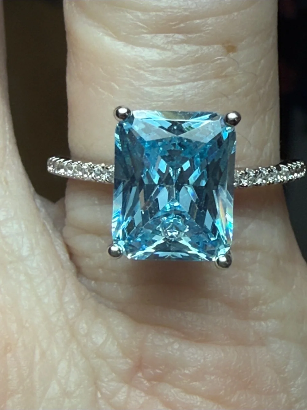 4 CT BLUE Aquamarine UGI CERTIFIED 925 Sterling Silver NEW GORGEOUS
